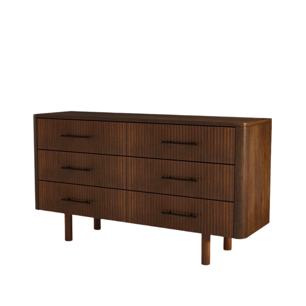 Commode moderne en noyer du milieu du siècle