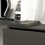 Commode pivotante 32,7H et bureau coiffeuse 6 tiroirs Blanc/Noir