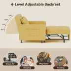 Canapé-lit convertible 3-en-1, Canapé-chaise dépliable, Lit pliant convertible pour salon