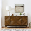 Buffet de rangement Diamond Fluted avec étagères réglables
