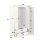 Armoire 3 portes avec 2 tiroirs