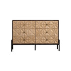 Commode Diamant Géométrique 3D Mid-Century Moderne