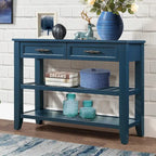 Table console de 42 po avec tiroirs et étagères à niveaux