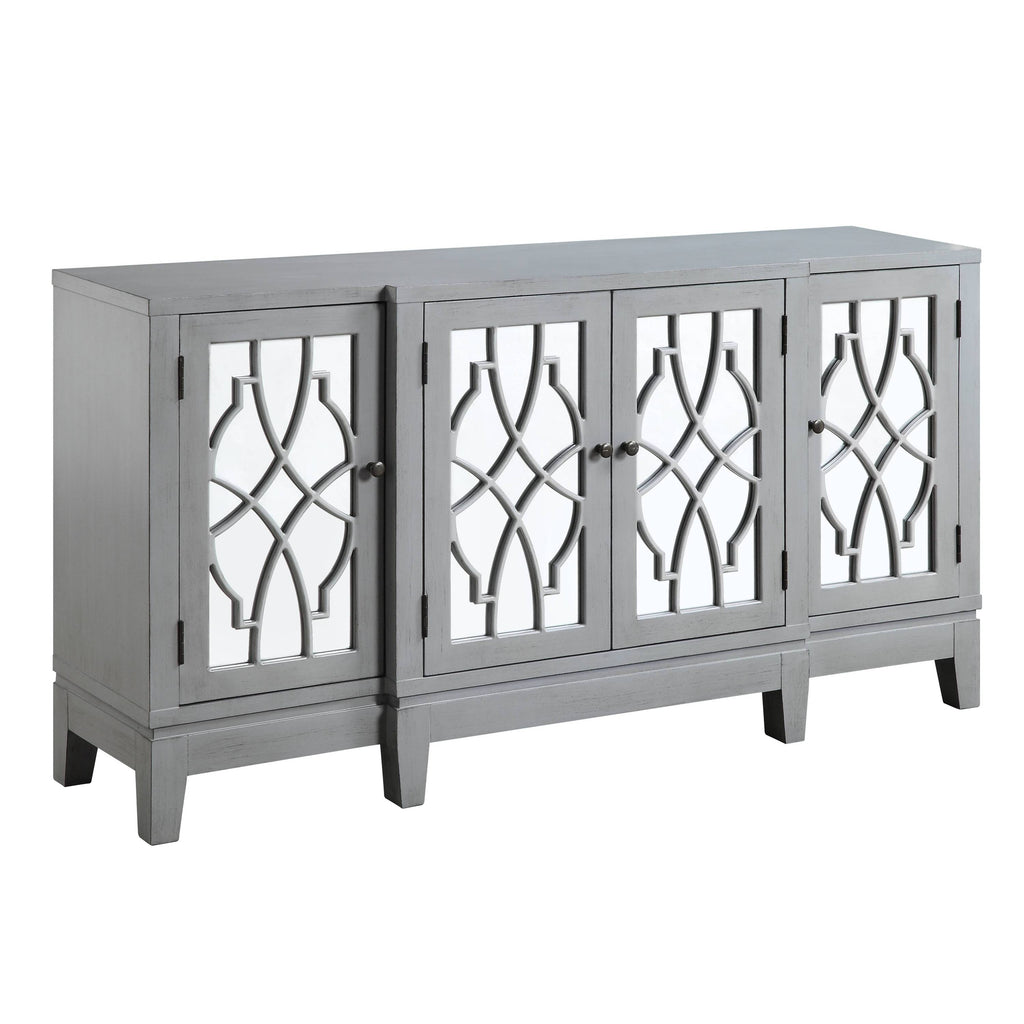 Meuble console au fini gris antique
