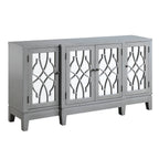 Meuble console au fini gris antique