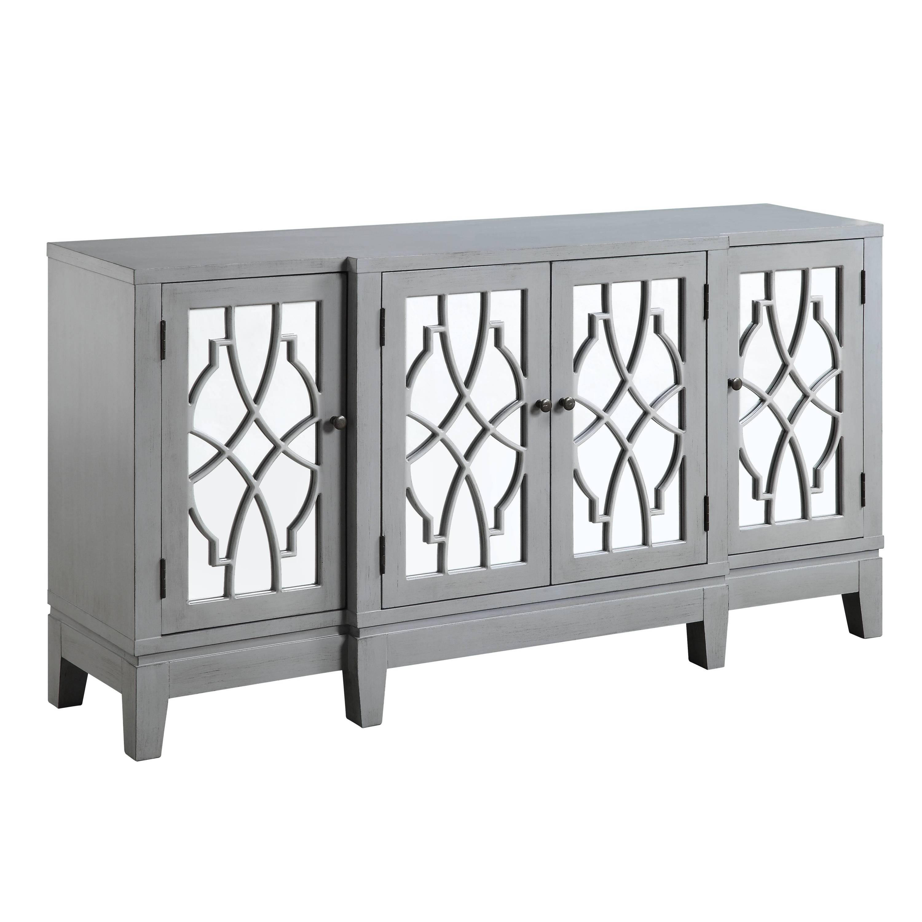Meuble console au fini gris antique