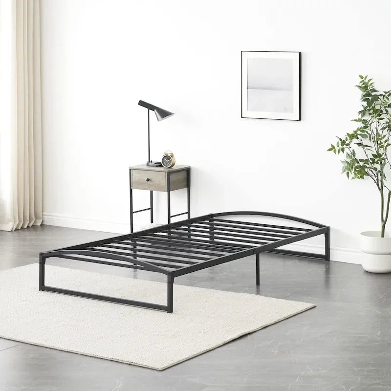 Cadre de lit plateforme en métal profil bas de 10 pouces