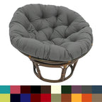 Fauteuil Papasan en rotin de 42 pouces avec coussin en sergé