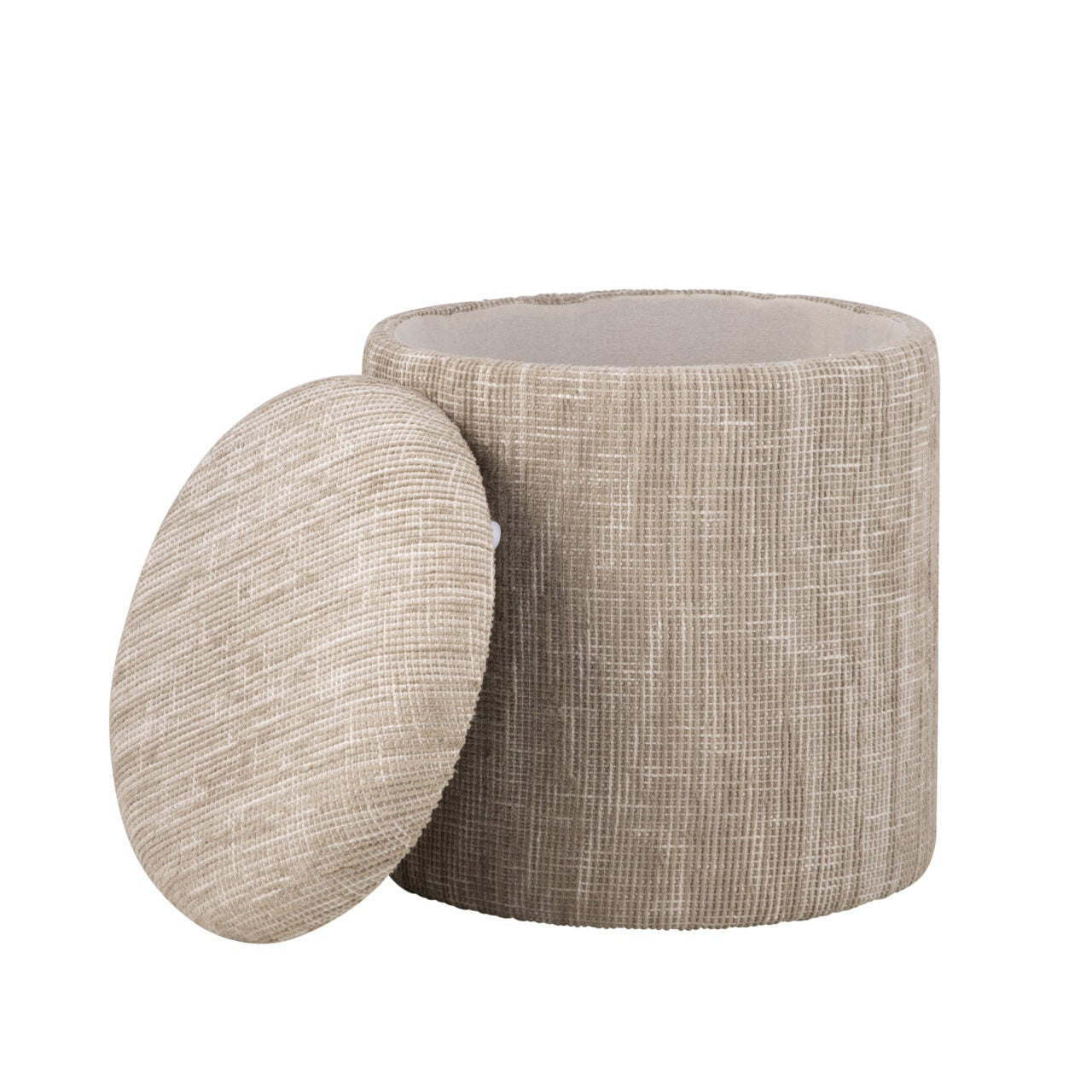 Repose-pieds de rangement en tissu naturel solide tissé à la main
