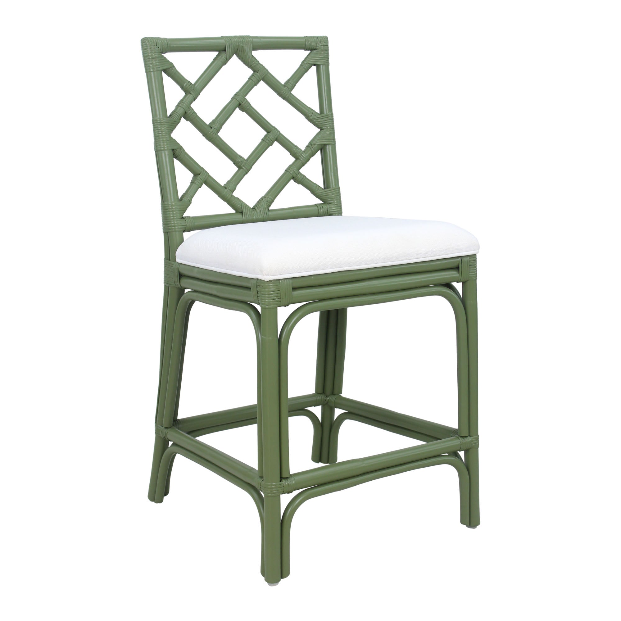 Tabouret de comptoir Chippendale, 39,2 po H, vert foncé