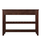 Table console de 42 po avec tiroirs et étagères à niveaux