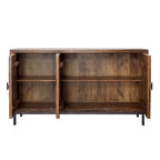 Bahut 2 tiroirs de 160 cm de large, marron