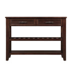 Table console de 42 po avec tiroirs et étagères à niveaux