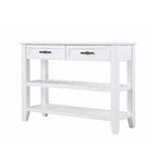 Table console de 42 po avec tiroirs et étagères à niveaux
